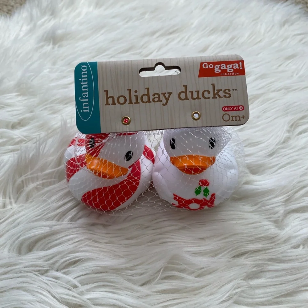 {Carter’s Just One You} Baby Girl Christmas Onesie with Holiday Rubber Ducks